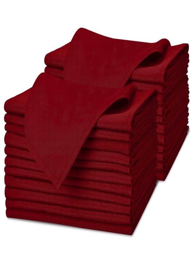 Avalon Kitchen Red Cloth Napkins Bulk (Pack of 24) - 100% Polyester Dinner Linen Napkins Cloth Washable & Reusable - Durable with Hemmed Edges - Ideal for Parties and Weddings (17x17 Inches) - Image 1